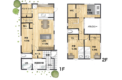 滋賀県のAstn(アストン)の予算に合わせたお家づくりで満足できるマイホームの例2
