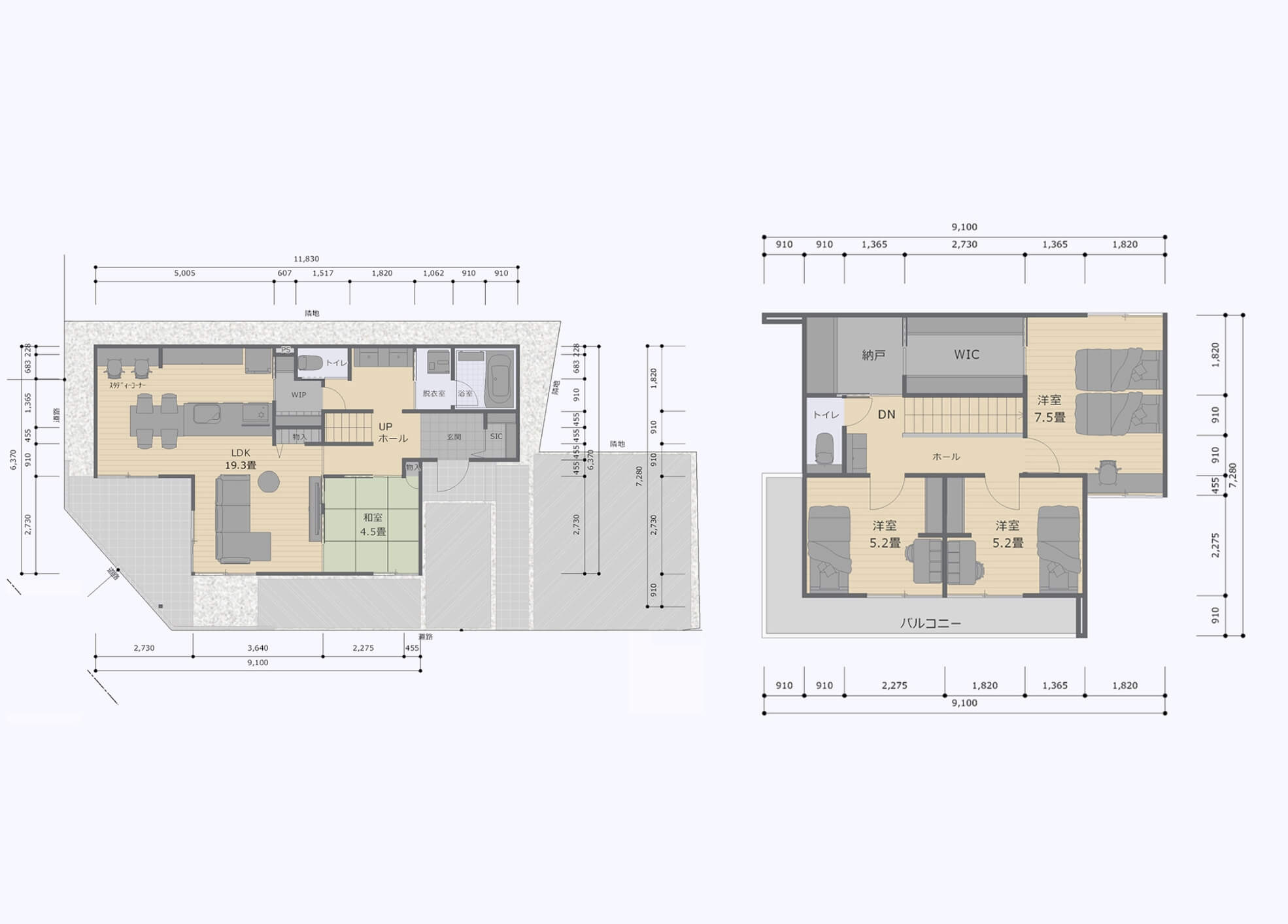 7号地プランの間取り図